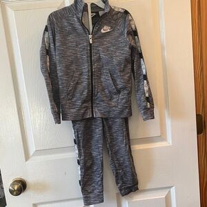 Nike Kids' Gray and White Tracksuit